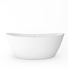 Castello Usa Manhattan 59" Solid Surface Freestanding Bathtub in White CB-GM-8016S